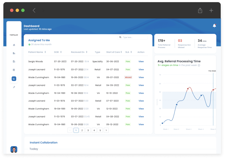Automated Referral Management Dashboard