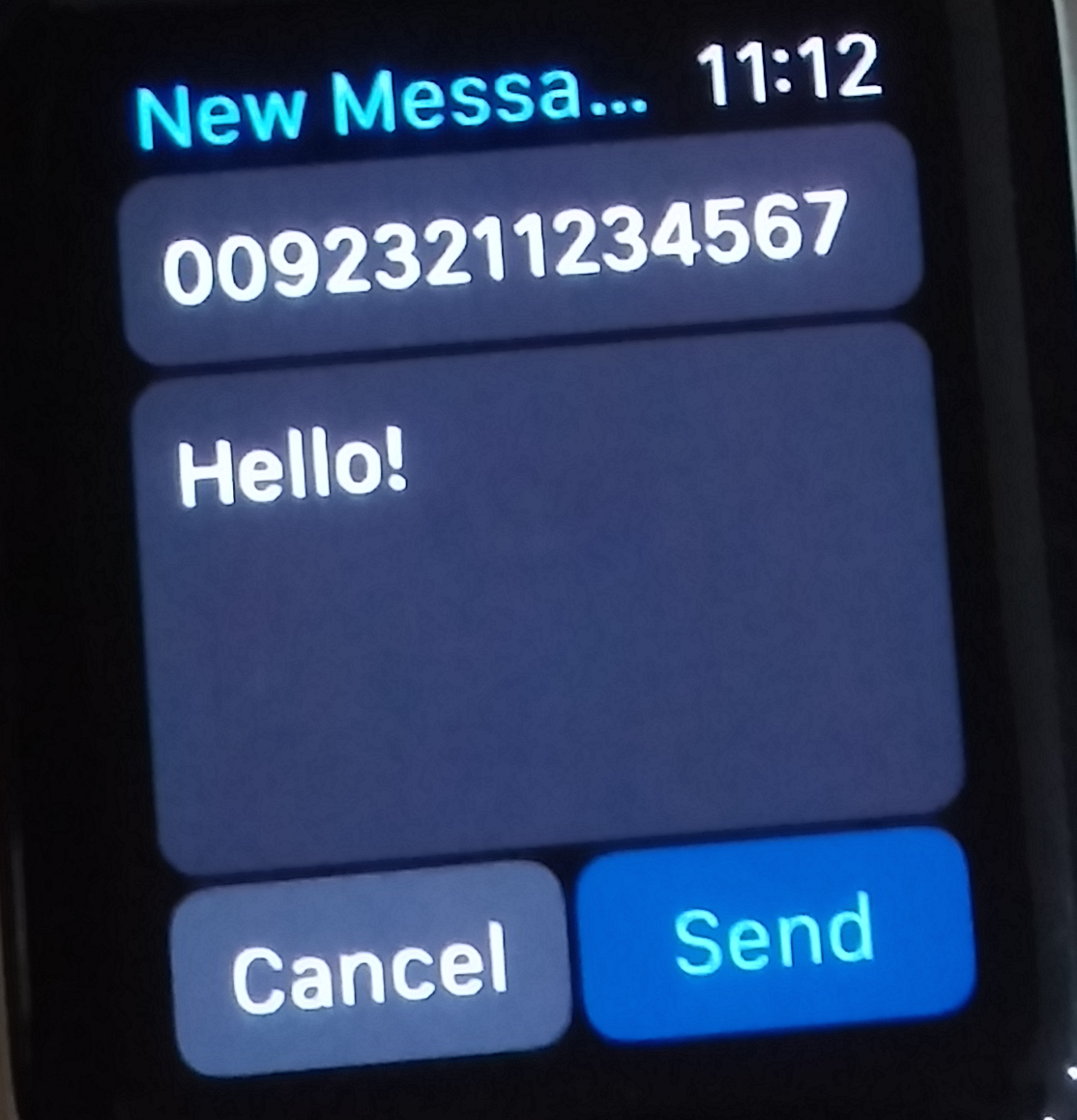 Texting on Apple Watch